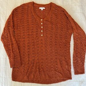 LC Lauren Conrad Burnt Orange Knit Top